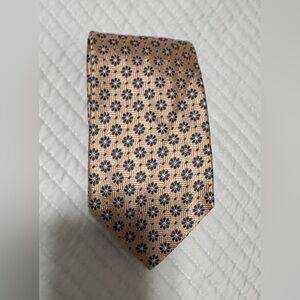 Versace Luxury Floral Patterned Tan Men’s Tie Made in Italy 100% Silk NWT